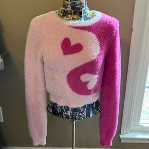 Dolls kill pretty garbage pink heart sweater